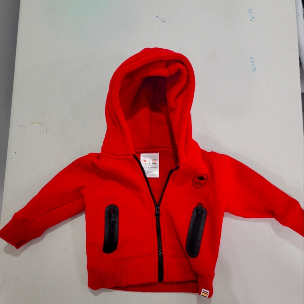 Offical Canada Olympic kids zip hoodie 0-6m